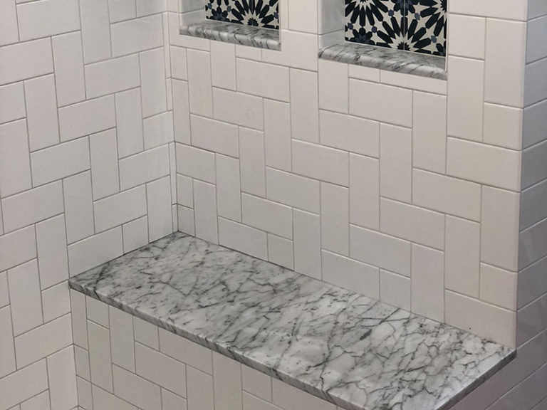 Stone Work In The Shower, Marble